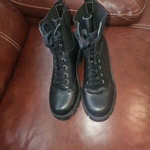 Steve Madden Black Men's Lace-Up Boots